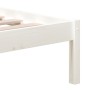 Estructura cama doble pequeña madera maciza blanco 120x190 cm de , Camas y somieres - Ref: Foro24-3101189, Precio: 129,71 €, ...