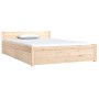 Bed frame with drawers 120x190 cm by , Beds and slatted bases - Ref: Foro24-3103539, Price: 194,99 €, Discount: %