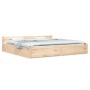 Bed frame with drawers 200x200 cm by , Beds and slatted bases - Ref: Foro24-3103579, Price: 288,73 €, Discount: %