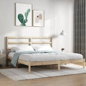 Solid wood bed frame 180x200 cm by , Beds and slatted bases - Ref: Foro24-3104948, Price: 117,99 €, Discount: %