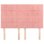 Cabeceros 4 unidades terciopelo rosa 72x5x78/88 cm de , Cabeceros y pies de cama - Ref: Foro24-3116385, Precio: 119,94 €, Des...