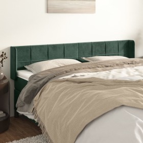 Dark green velvet headboard 183x16x78/88 cm by , Headboards and footboards - Ref: Foro24-3118831, Price: 72,45 €, Discount: %