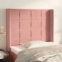 Headboard with pink velvet ears 83x16x118/128 cm by , Headboards and footboards - Ref: Foro24-3119615, Price: 74,33 €, Discou...