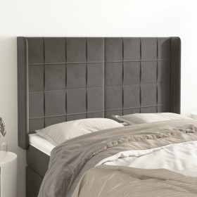 Headboard with dark gray velvet ears 147x16x118/128 cm by , Headboards and footboards - Ref: Foro24-3119629, Price: 119,99 €,...