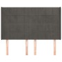 Headboard with dark gray velvet ears 147x16x118/128 cm by , Headboards and footboards - Ref: Foro24-3119629, Price: 119,81 €,...