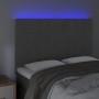 Cabecero con luces LED terciopelo gris oscuro 144x5x118/128 cm de , Cabeceros y pies de cama - Ref: Foro24-3122473, Precio: 1...