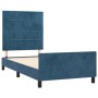 Dark blue velvet bed frame with headboard 80x200 cm by , Beds and slatted bases - Ref: Foro24-3125725, Price: 151,31 €, Disco...