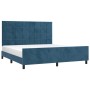 Dark blue velvet bed frame with headboard 160x200 cm by , Beds and slatted bases - Ref: Foro24-3125767, Price: 248,12 €, Disc...