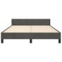 Estructura cama con cabecero terciopelo gris oscuro 140x190 cm de , Camas y somieres - Ref: Foro24-3125752, Precio: 211,75 €,...