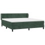 Cama box spring con colchón terciopelo verde oscuro 160x200 cm de , Camas y somieres - Ref: Foro24-3127502, Precio: 485,99 €,...