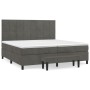 Box spring bed with dark gray velvet mattress 200x200 cm by , Beds and slatted bases - Ref: Foro24-3137864, Price: 739,99 €, ...