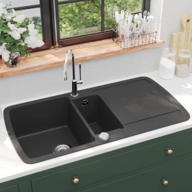 Küchenspüle mit zwei Granitbecken von vidaXL, Sinkt - Ref: Foro24-142946, Preis: 215,09 €, Rabatt: %