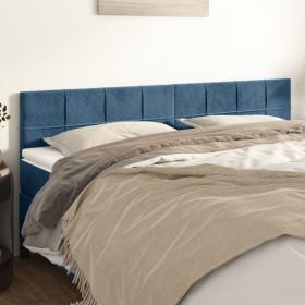 Headboards 2 units of dark blue velvet 80x5x78/88 cm by , Headboards and footboards - Ref: Foro24-346072, Price: 61,11 €, Dis...