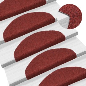 Stair tread mat 15 units punched fabric 65x21x4 cm red by vidaXL, Stair mats - Ref: Foro24-132700, Price: 37,22 €, Discount: %