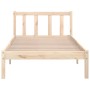 Solid pine wood bed frame 75x190 cm by , Beds and slatted bases - Ref: Foro24-810042, Price: 67,31 €, Discount: %