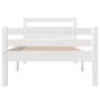 Estructura de cama madera maciza blanco 90x200 cm de , Camas y somieres - Ref: Foro24-814805, Precio: 126,53 €, Descuento: %