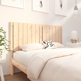 Solid pine wood bed headboard 145.5x4x100 cm by , Headboards and footboards - Ref: Foro24-818870, Price: 58,79 €, Discount: %