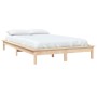 Estructura de cama de madera maciza de pino 160x200 cm de , Camas y somieres - Ref: Foro24-820551, Precio: 120,99 €, Descuent...