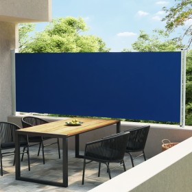 Retractable side awning for patio blue 600x160 cm by , Umbrellas - Ref: Foro24-313377, Price: 85,99 €, Discount: %