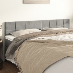 Headboards 2 units of light gray velvet 80x5x78/88 cm by , Headboards and footboards - Ref: Foro24-346068, Price: 61,99 €, Di...