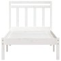 Estructura de cama individual de madera maciza blanco 90x190 cm de , Camas y somieres - Ref: Foro24-3100555, Precio: 95,32 €,...