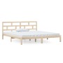 Solid pine wood bed frame 140x190 cm by , Beds and slatted bases - Ref: Foro24-3101198, Price: 117,06 €, Discount: %