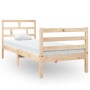 Estructura de cama individual pequeña madera maciza 75x190 cm de , Camas y somieres - Ref: Foro24-3101243, Precio: 93,88 €, D...