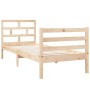 Estructura de cama individual pequeña madera maciza 75x190 cm de , Camas y somieres - Ref: Foro24-3101243, Precio: 93,88 €, D...