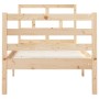 Estructura de cama individual pequeña madera maciza 75x190 cm de , Camas y somieres - Ref: Foro24-3101243, Precio: 93,88 €, D...