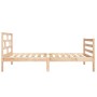 Estructura de cama individual pequeña madera maciza 75x190 cm de , Camas y somieres - Ref: Foro24-3101243, Precio: 93,88 €, D...