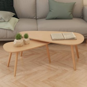 Set of coffee tables 2 units solid brown pine wood by vidaXL, Coffee table - Ref: Foro24-244733, Price: 82,38 €, Discount: %