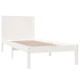 Estructura de cama individual madera maciza blanco 90x190 cm de , Camas y somieres - Ref: Foro24-3104119, Precio: 93,99 €, De...