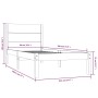 Estructura de cama individual madera maciza blanco 90x190 cm de , Camas y somieres - Ref: Foro24-3104119, Precio: 93,99 €, De...