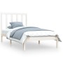 Estructura de cama madera maciza de pino blanco 75x190 cm de , Camas y somieres - Ref: Foro24-3105121, Precio: 100,61 €, Desc...