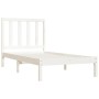 Estructura de cama madera maciza de pino blanco 75x190 cm de , Camas y somieres - Ref: Foro24-3105121, Precio: 100,61 €, Desc...