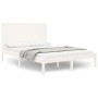 Estructura de cama de madera maciza de pino blanco 160x200 cm de , Camas y somieres - Ref: Foro24-3105741, Precio: 190,99 €, ...