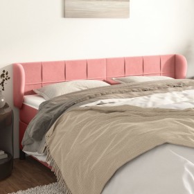 Pink velvet headboard 163x23x78/88 cm by , Headboards and footboards - Ref: Foro24-3117203, Price: 68,99 €, Discount: %