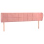 Pink velvet headboard 163x23x78/88 cm by , Headboards and footboards - Ref: Foro24-3117203, Price: 68,99 €, Discount: %