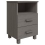 2 HAMAR solid pine light gray bedside tables 40x35x62 cm by vidaXL, Nightstands - Ref: Foro24-340419, Price: 117,08 €, Discou...