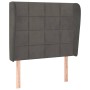 Headboard with dark gray velvet ears 83x23x118/128 cm by , Headboards and footboards - Ref: Foro24-3117987, Price: 75,99 €, D...