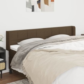 Dark gray fabric headboard 203x16x78/88 cm by , Headboards and footboards - Ref: Foro24-3118793, Price: 75,99 €, Discount: %