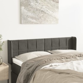 Cabecero de terciopelo gris oscuro 147x16x78/88 cm de , Cabeceros y pies de cama - Ref: Foro24-3118817, Precio: 68,91 €, Desc...