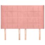 Headboard with pink velvet ears 147x16x118/128 cm by , Headboards and footboards - Ref: Foro24-3119633, Price: 132,04 €, Disc...