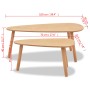 Set of coffee tables 2 units solid brown pine wood by vidaXL, Coffee table - Ref: Foro24-244733, Price: 82,99 €, Discount: %