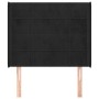 Cabecero con orejas de terciopelo negro 83x16x118/128 cm de , Cabeceros y pies de cama - Ref: Foro24-3119612, Precio: 82,03 €...