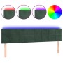 Dark gray velvet headboard with LED 160x5x78/88 cm by , Headboards and footboards - Ref: Foro24-3121669, Price: 63,86 €, Disc...