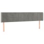 Light gray velvet headboard with LED 163x16x78/88 cm by , Headboards and footboards - Ref: Foro24-3123290, Price: 78,60 €, Di...