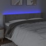 Light gray velvet headboard with LED 163x16x78/88 cm by , Headboards and footboards - Ref: Foro24-3123290, Price: 78,60 €, Di...