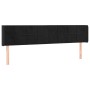 Black velvet headboard with LED 163x16x78/88 cm by , Headboards and footboards - Ref: Foro24-3123292, Price: 80,60 €, Discoun...