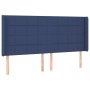 Blue fabric headboard with LED 163x16x118/128 cm by , Headboards and footboards - Ref: Foro24-3124060, Price: 133,15 €, Disco...